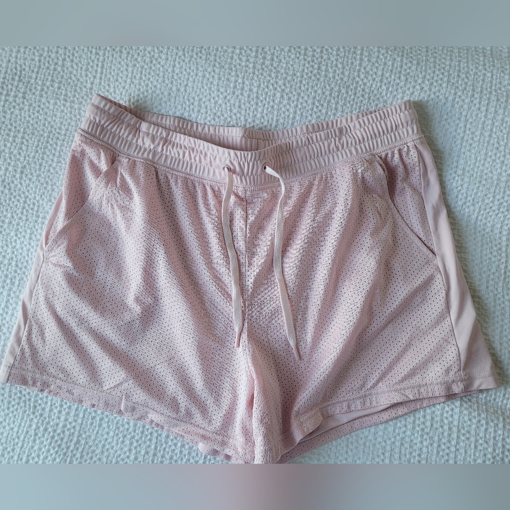 Pink mesh shorts